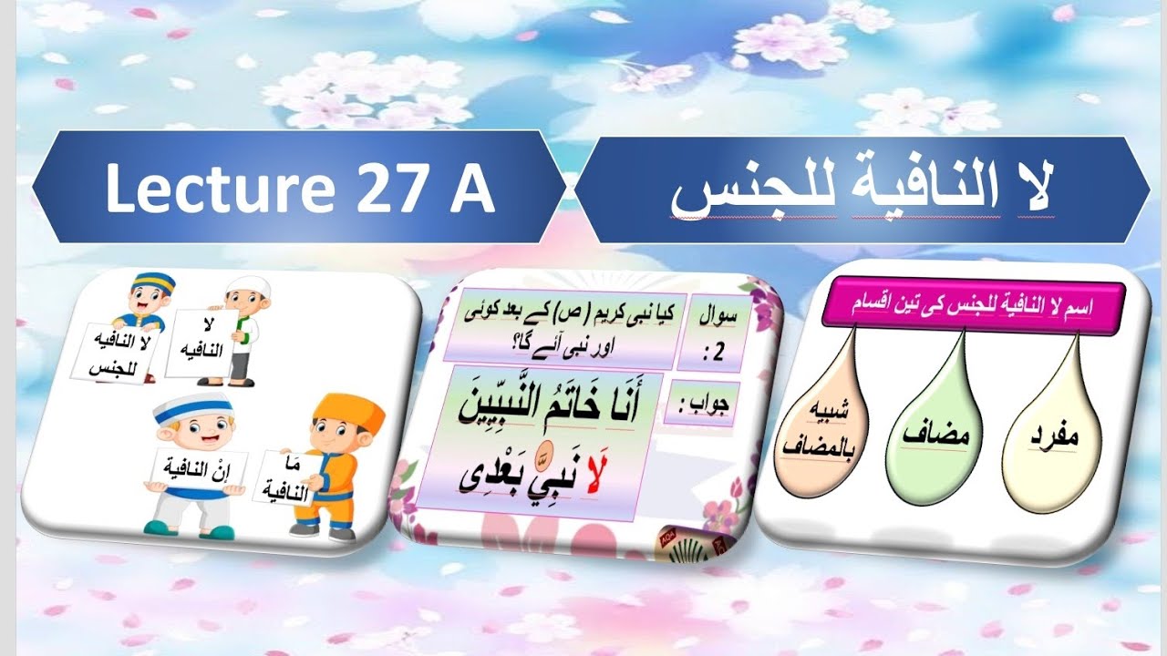 Laa Nafi liljins | لا النافیة للجنس | جملہ اسمیہ میں نفی کا اسلوب | negation in nominal sentence 