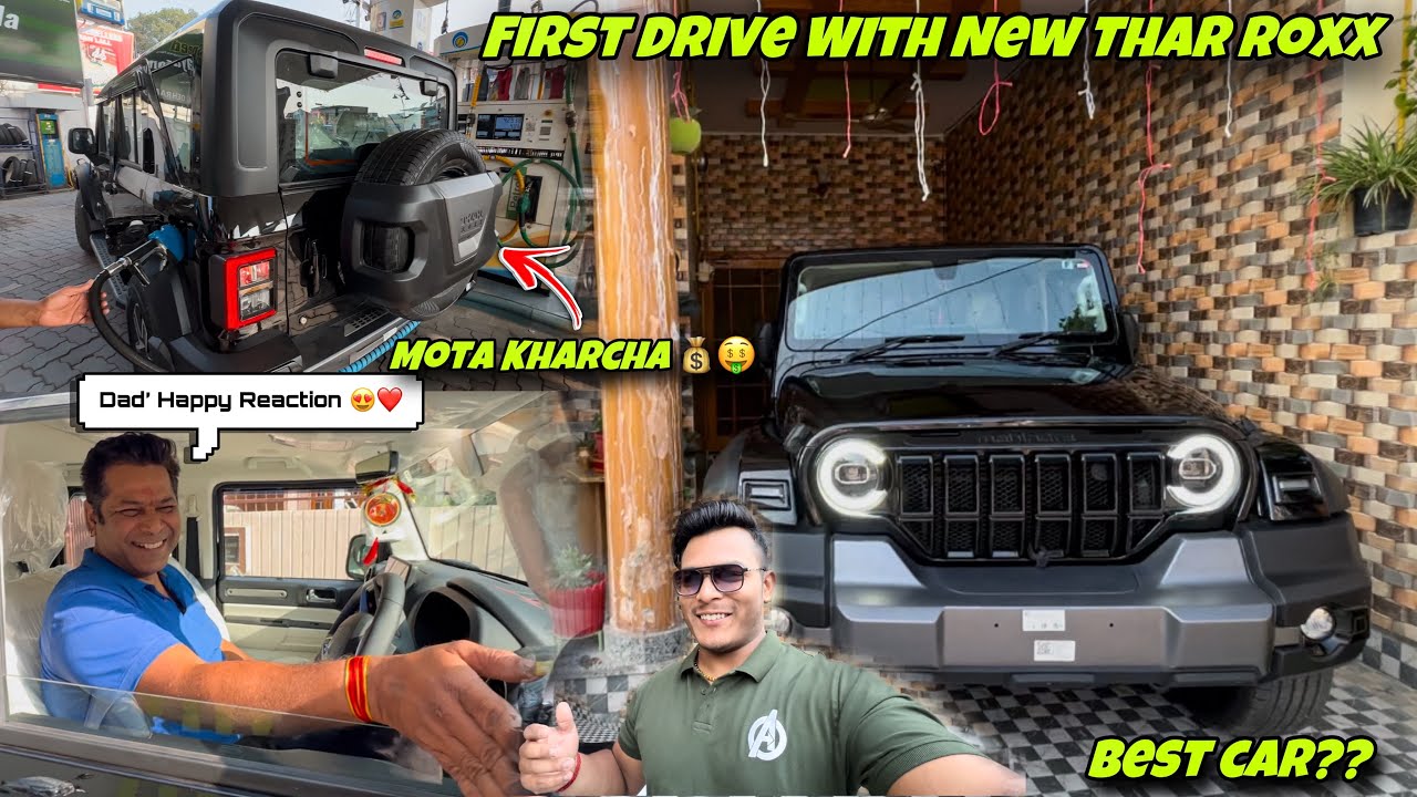 First Drive in My Thar Roxx with Dad 😍 | 08 shashank vlogs