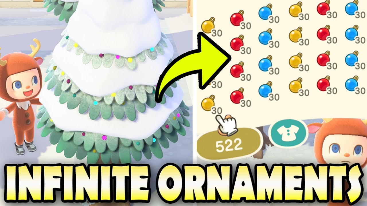 🎄 How To Get INFINITE ORNAMENTS EASY & 10 Decorated Tree Facts In Animal Crossing New Horizons