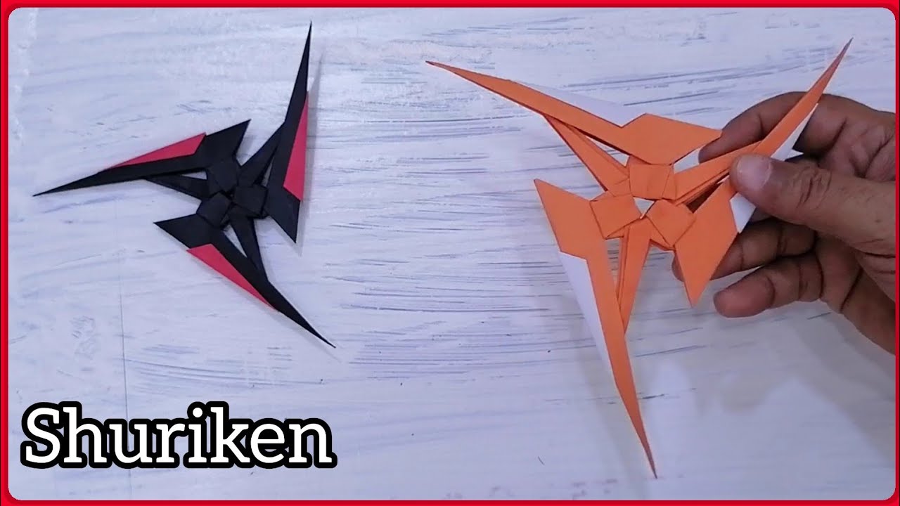 Shuriken Origami - Como hacer Estrella Ninja de papel fácil - Ninja Star