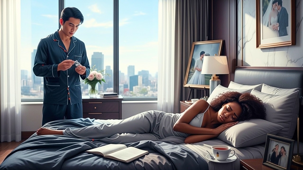Korean Billionaire Thought His Black Wife Was ASLEEP Every Night… What She Saw Destroyed Him | NEW