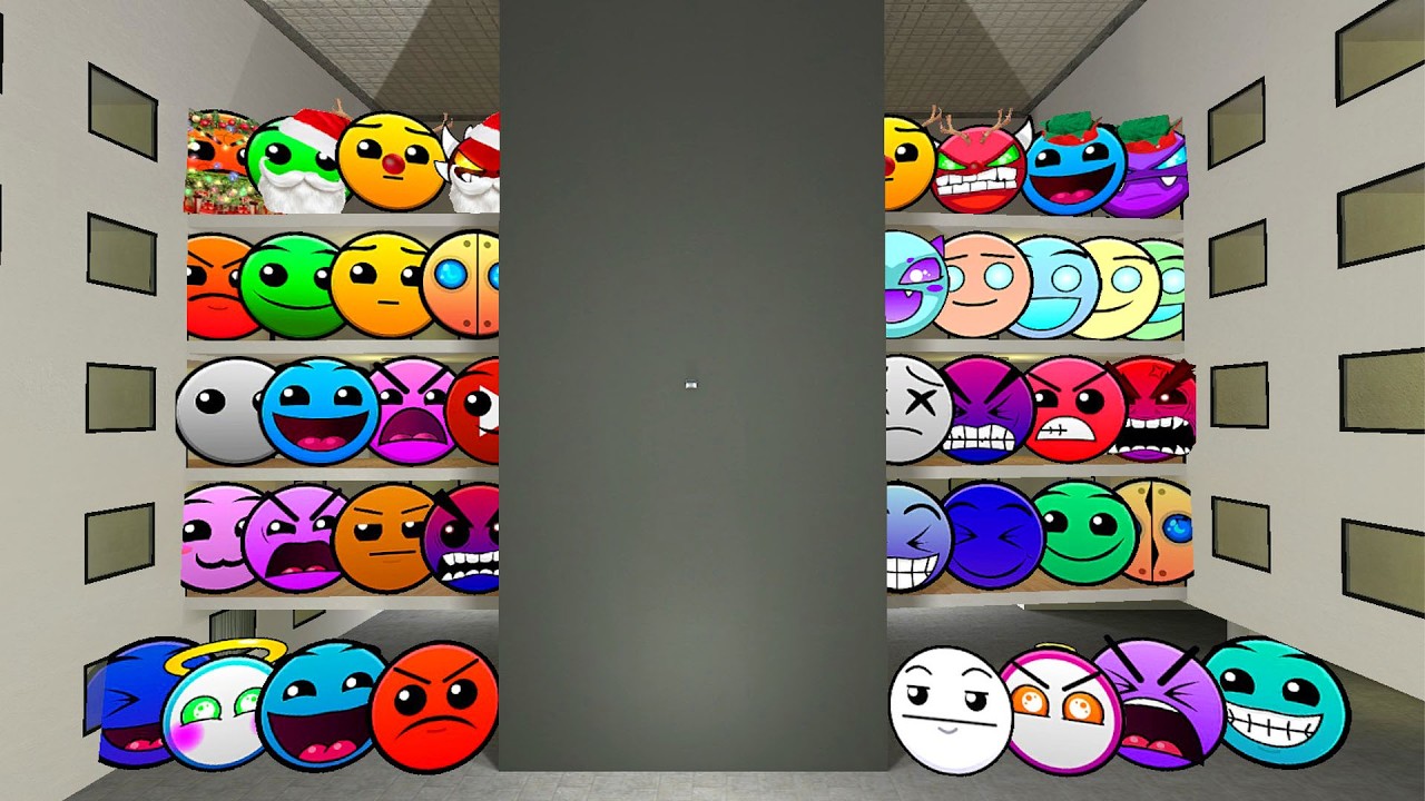 Geometry Dash And Lobotomy Dash Nextbots Chase me in Liminal Hotel | Garry's Mod