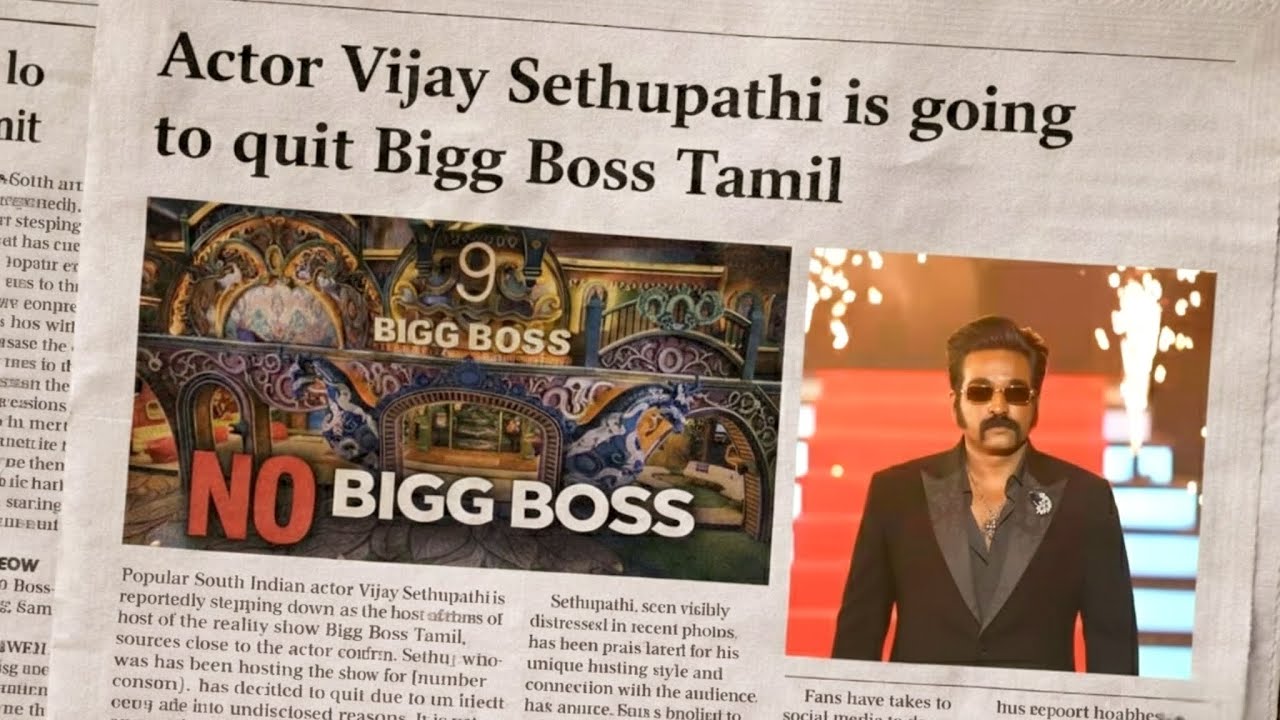 🚨UPDATE - Vijay Sethupathi Quit in Bigg Boss 10 Tamil.?😱 HOST செய்ய தகுதி இல்லாத VJS..!! BB9
