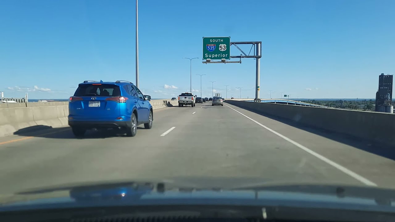 From Duluth, MN to Superior, WI through John A. Blatnik Bridge