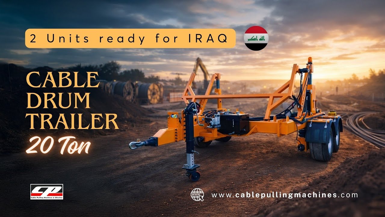 Two 20 Ton Cable Drum Trailers Shipped to Iraq