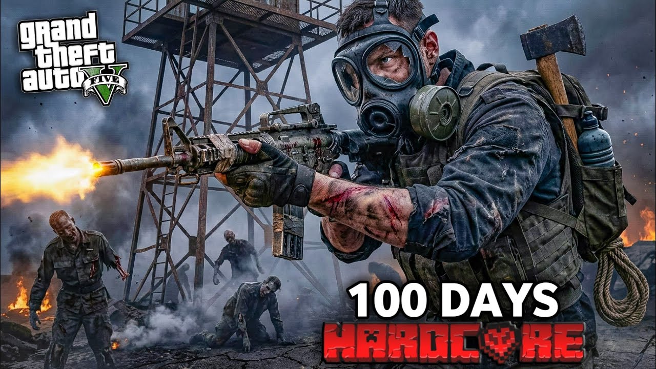 100 DAYS ON A TOWER IN A ZOMBIE APOCALYPSE IN GTA 5