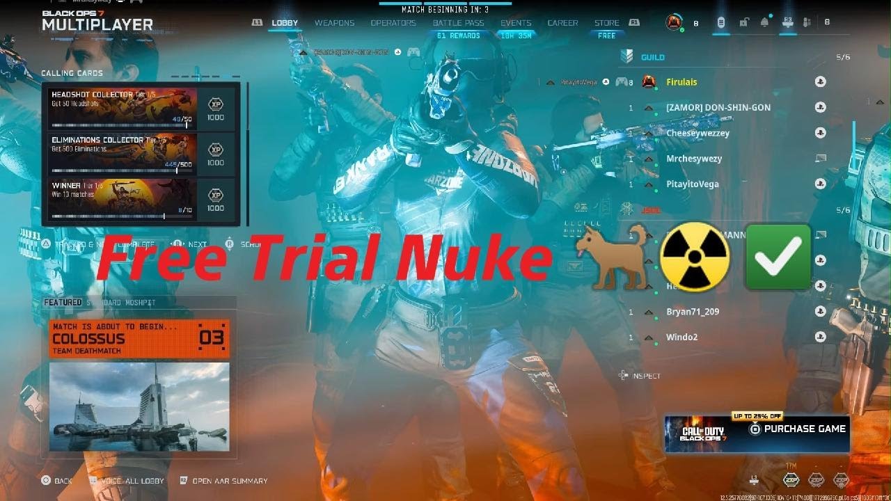 Bo7 Free Trial Nuke ✅