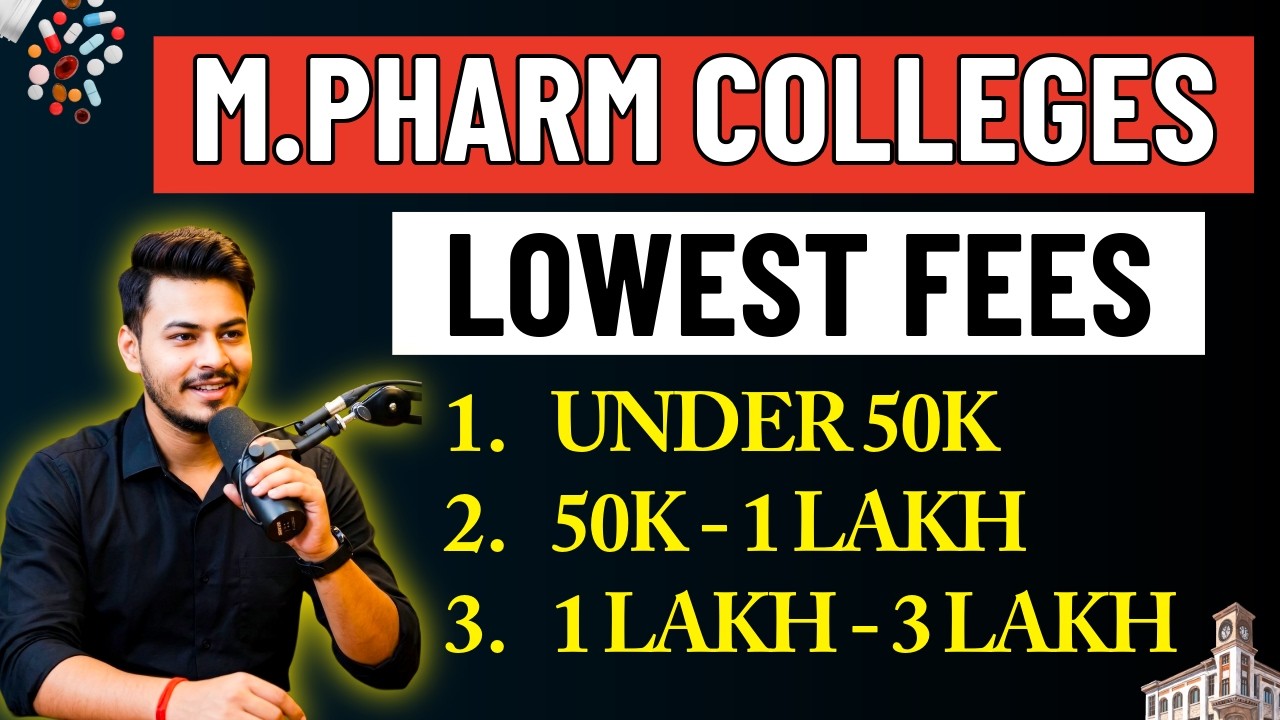 M. Pharm Lowest Fees Colleges || Low Fees Pharmacy Colleges in India || For GPAT & NON GPAT