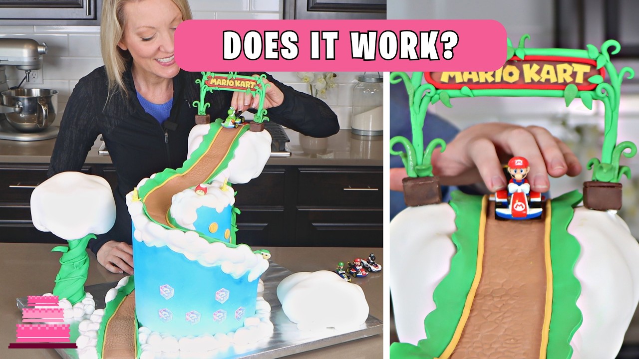 Making a Mario Kart Course OUT OF CAKE - We put it to the Test!