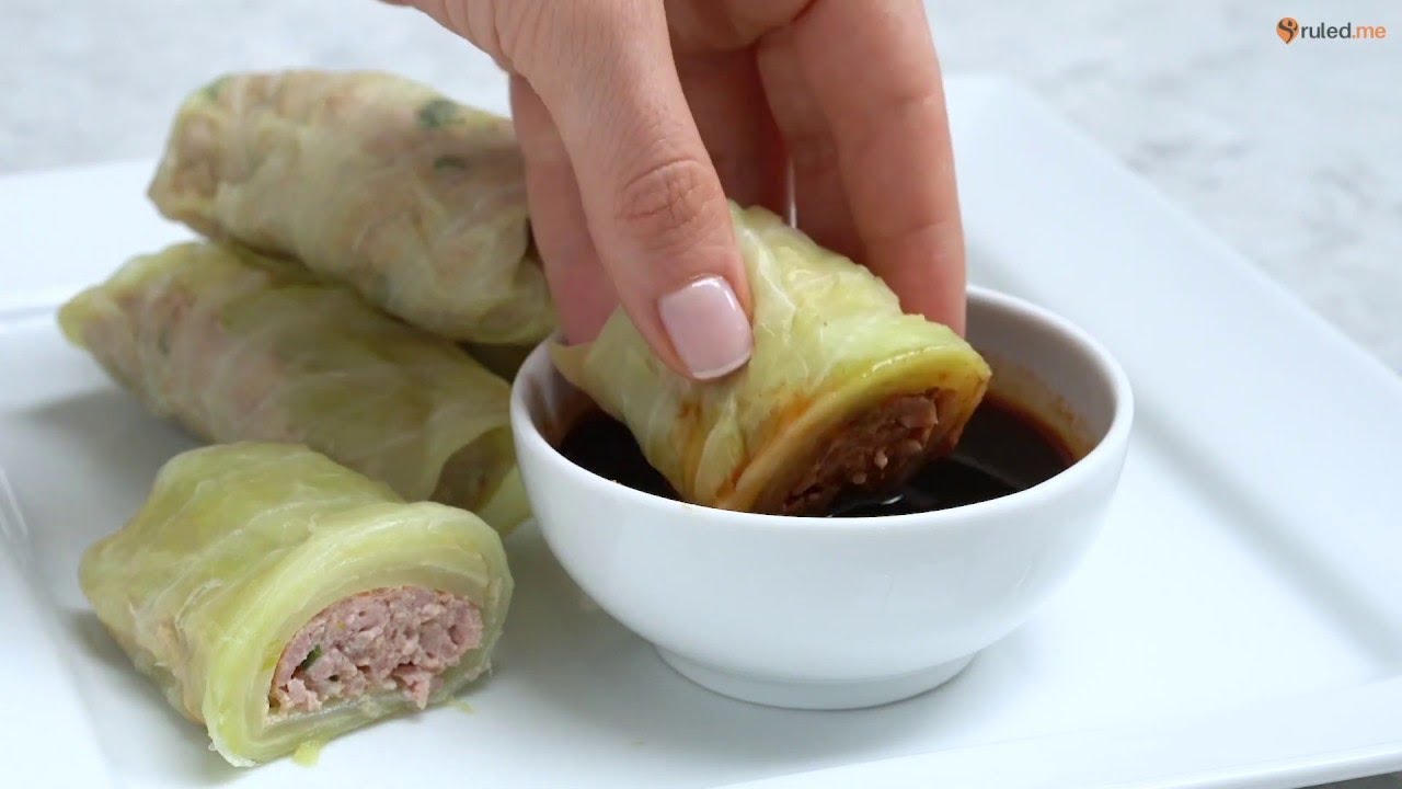 Keto Recipe - Steamed Pork Cabbage Rolls