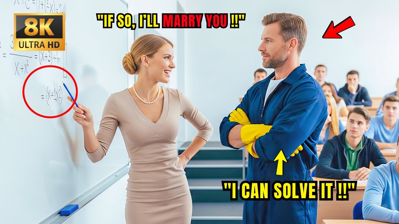 “Solve This Equation and I’ll Marry You,” Professor Laughed — Then Froze When the Janitor Solved It.