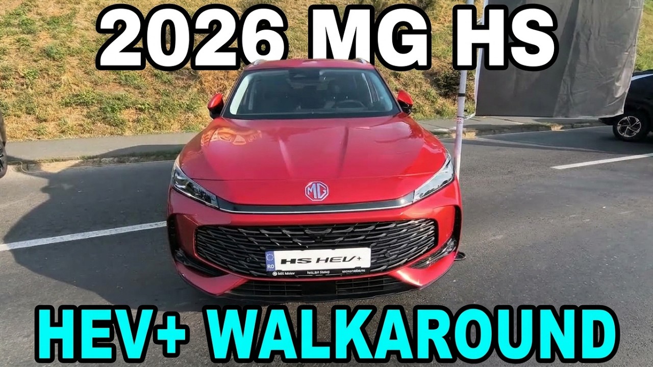 MG HS HEV+ Dynamic Red 2026 walkaround 4K
