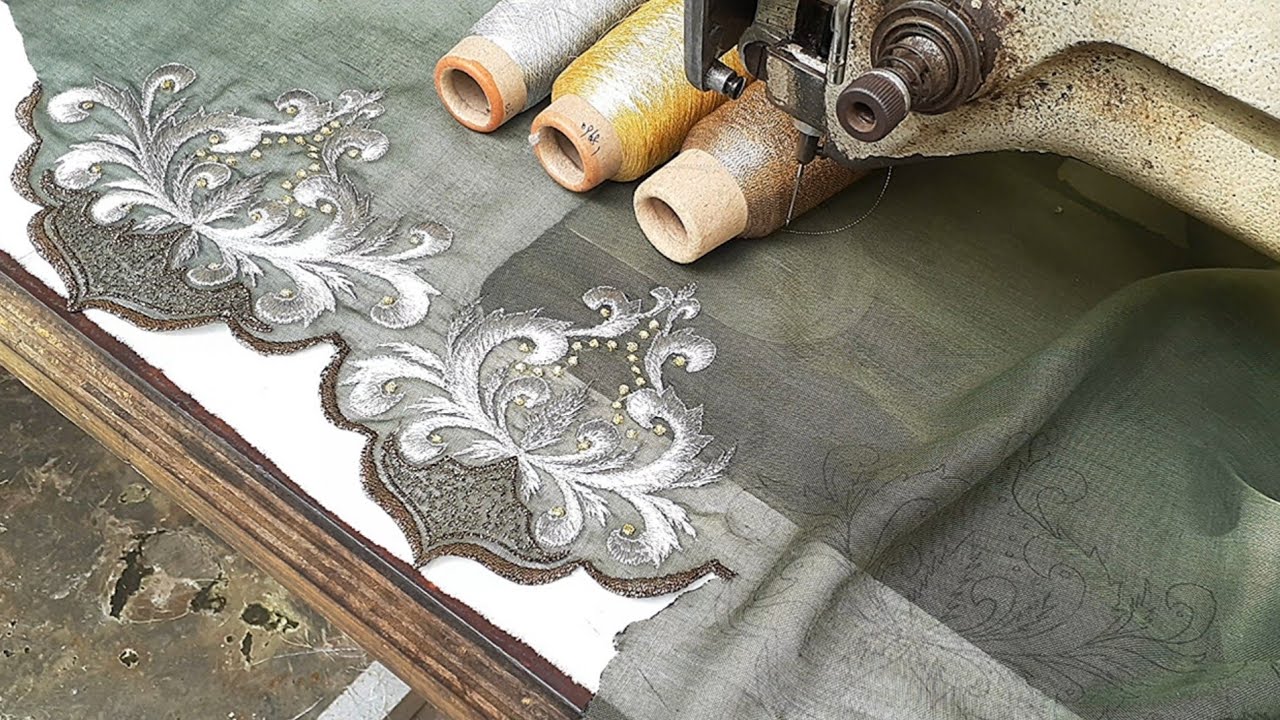 Various styles of embroidery designs for fabric side decoration, fashion, etc. Part 40
