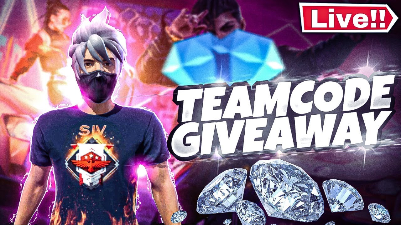 FREE FIRE LIVE CUSTOM ROOM GIVEAWAY FF LIVE TEAM CODE GIVEAWAY|#freefirelive #giveaway #nawabislive