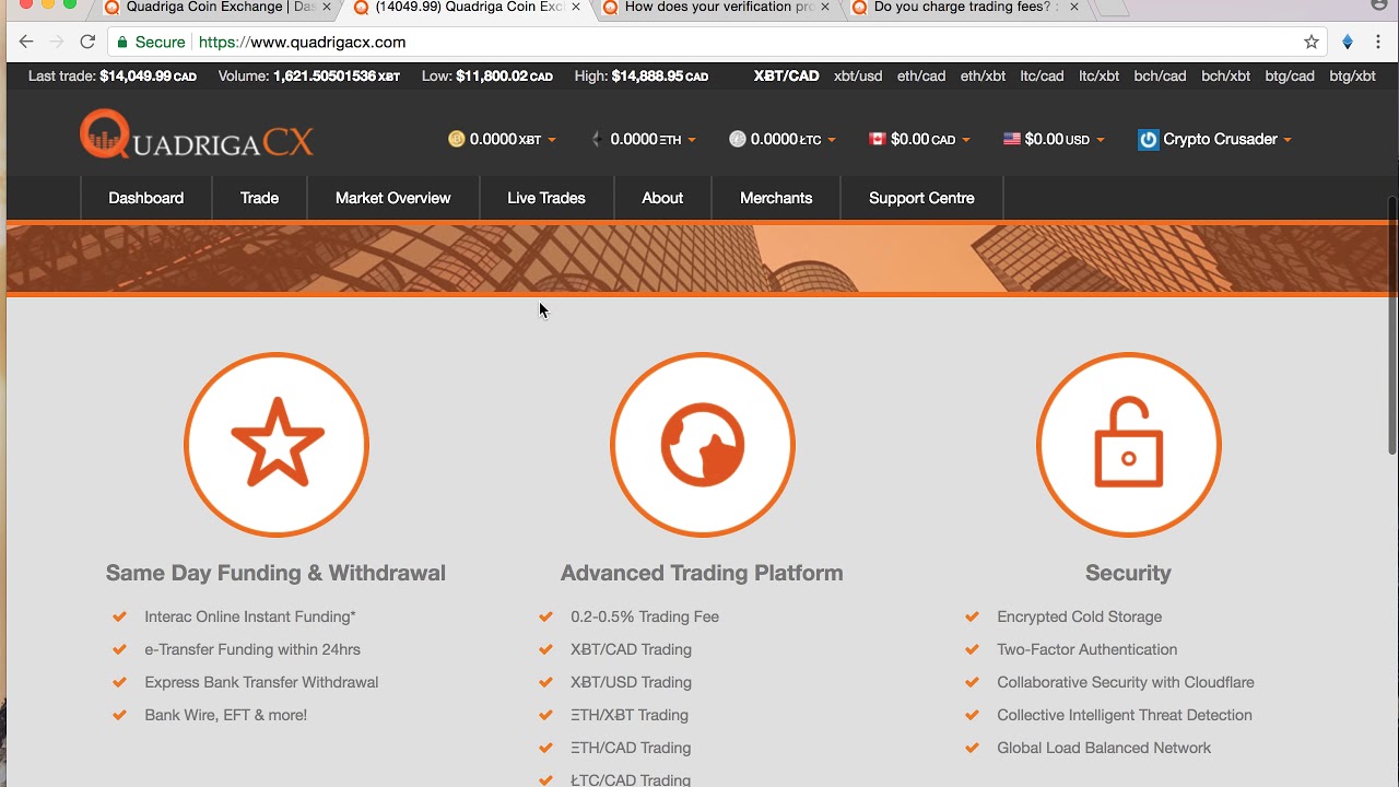 Quadriga CX - Canadian Bitcoin Exchange Tutorial