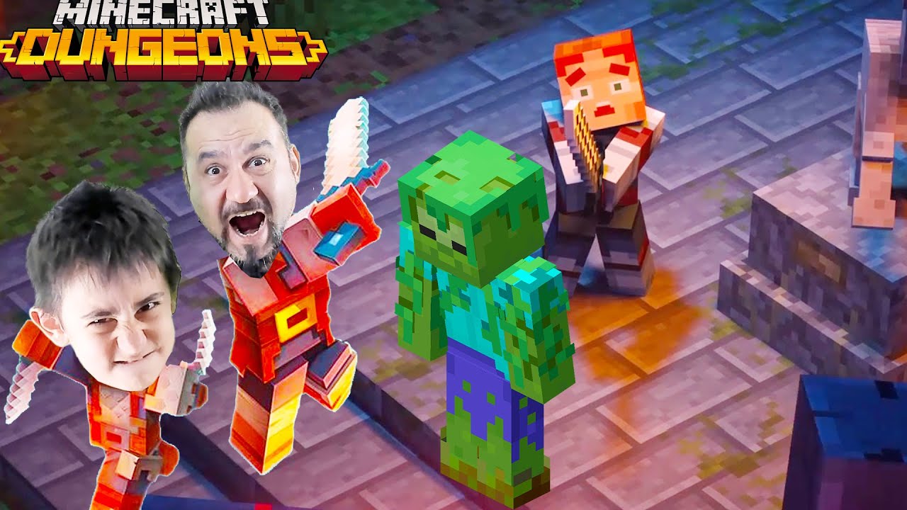 ORMAN ZOMBİLERİ VE CREEPERLER BİZE SALDIRDI! GİZEMLİ SANDIK! | MINECRAFT DUNGEONS OYNUYORUZ