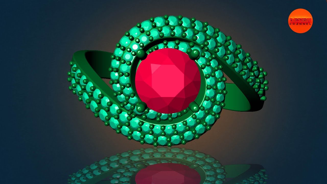How to create 3D gemvision jewelry design matrix8 || Design Channel