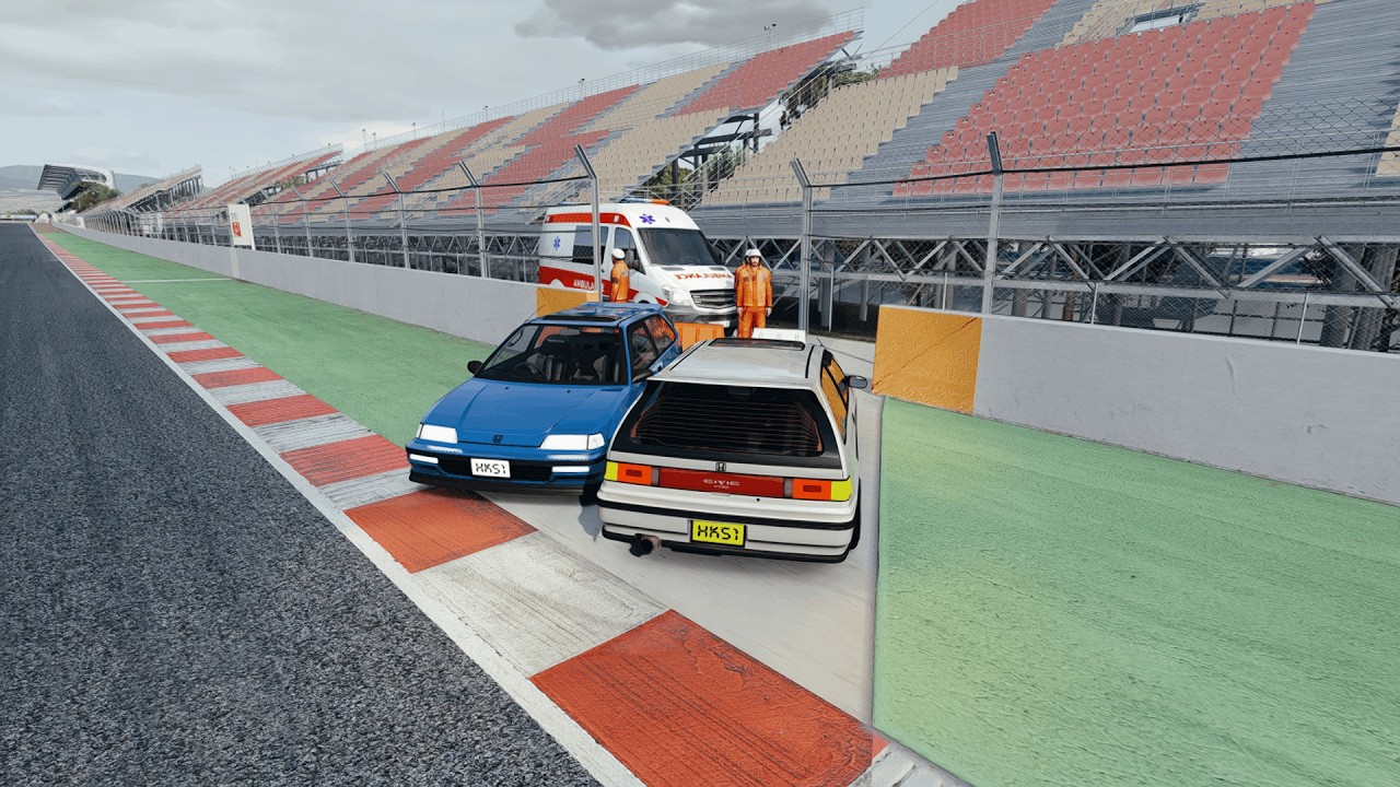 Assetto Corsa Mods #3 - HK51 P1 Honda Civic EF9 on Barcelona Moto