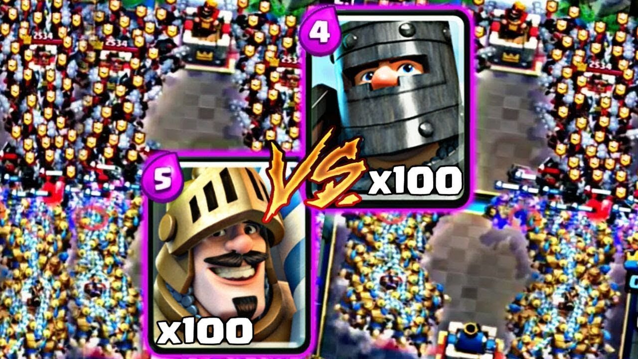 100 DARK PRINCES vs 100 PRINCES in CLASH ROYALE 😱 Who Win? Crazy Impossible Fighting