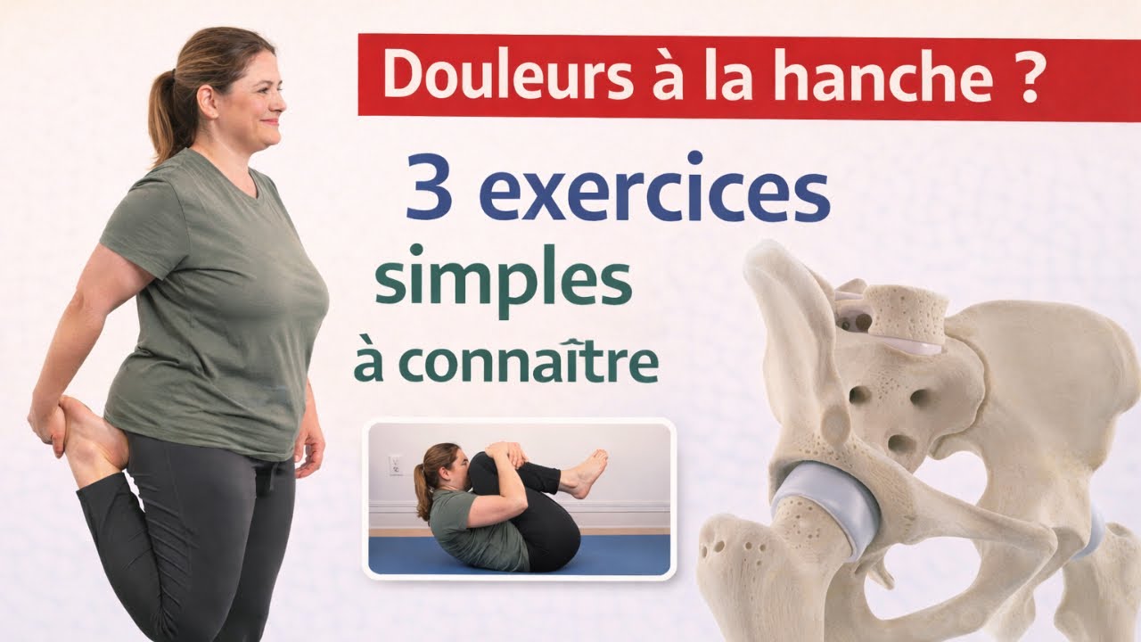 Douleurs à la hanche ? 3 exercices simples à connaître  (capsule express)