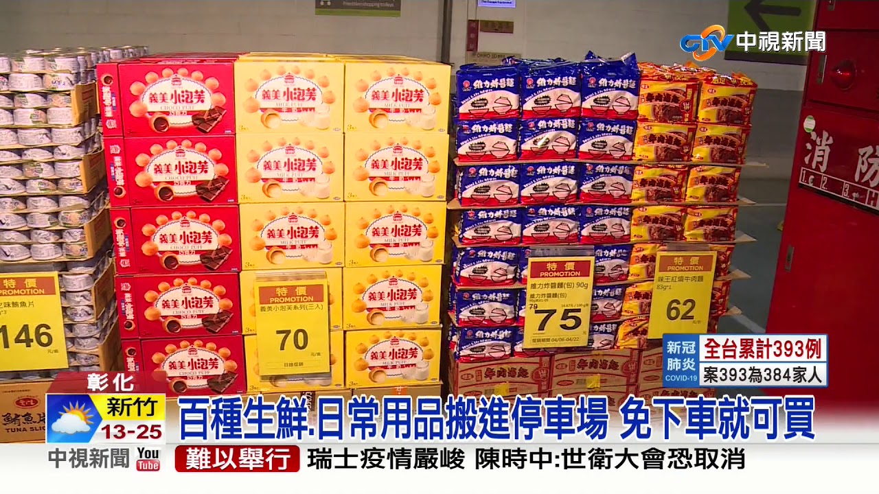 消費者怕群聚! 賣場首推免下車就可購物│中視新聞 20200413