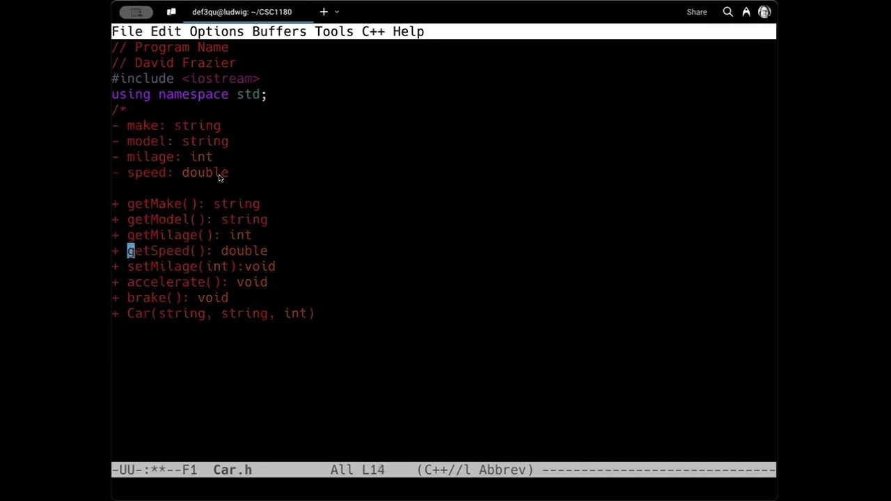 Creating and Testing a  Class