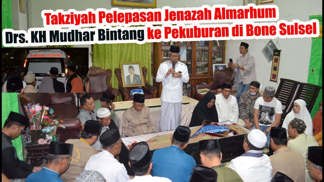 Takziyah Pelepasan Jenazah Almarhum  KH Mudhar Bintang ke Pekuburan di Bone Sulsel