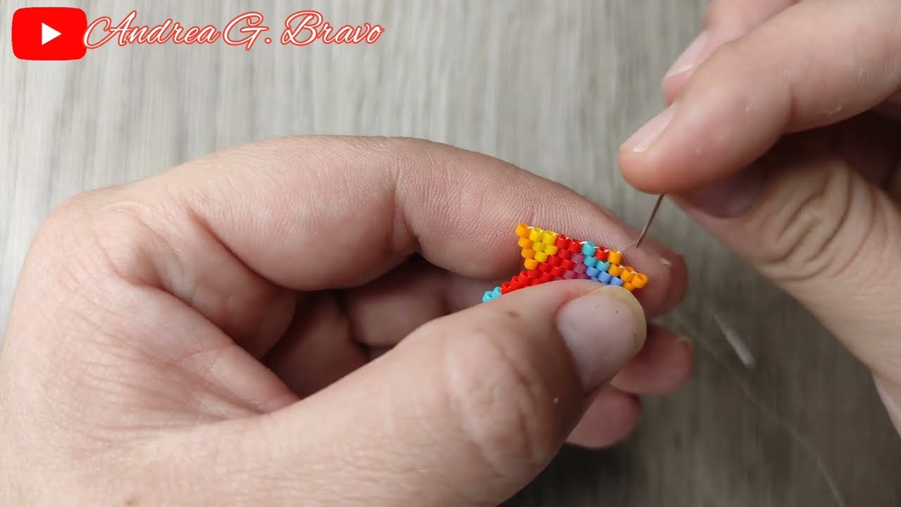 🟣COMO HACER COLIBRI EN MIYUKI PASO A PASO/ PUNTADA BRICK STITCH
