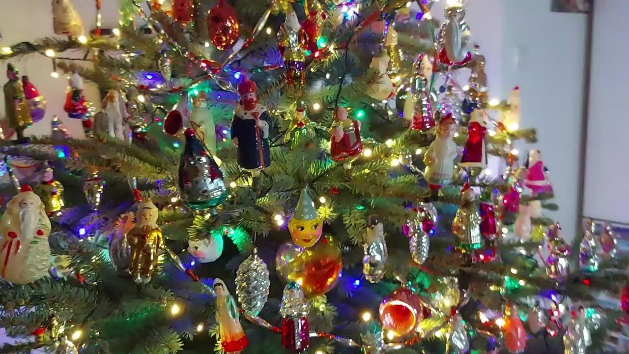 🎄 Рождественская елка в стиле прошлого века. Елочные игрушки СССР.
