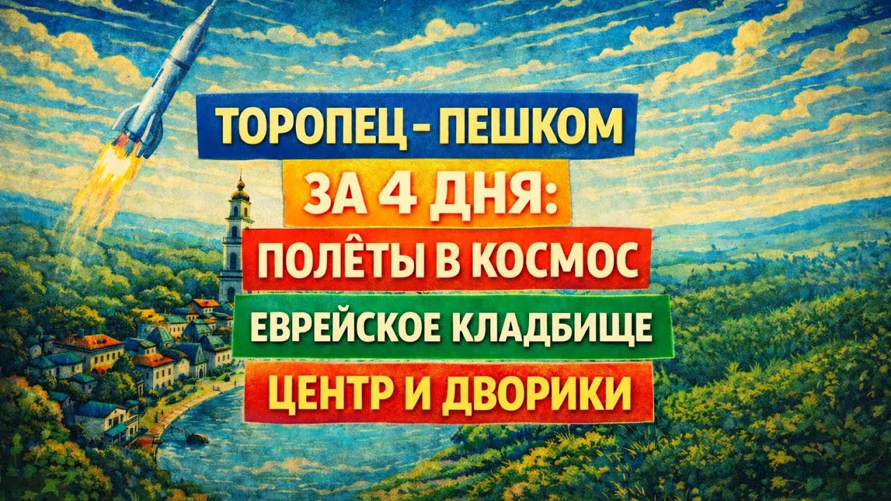 ТОРОПЕЦ - пешком за 4 дня: полёты в КОСМОС, еврейское кладбище, центр и дворики