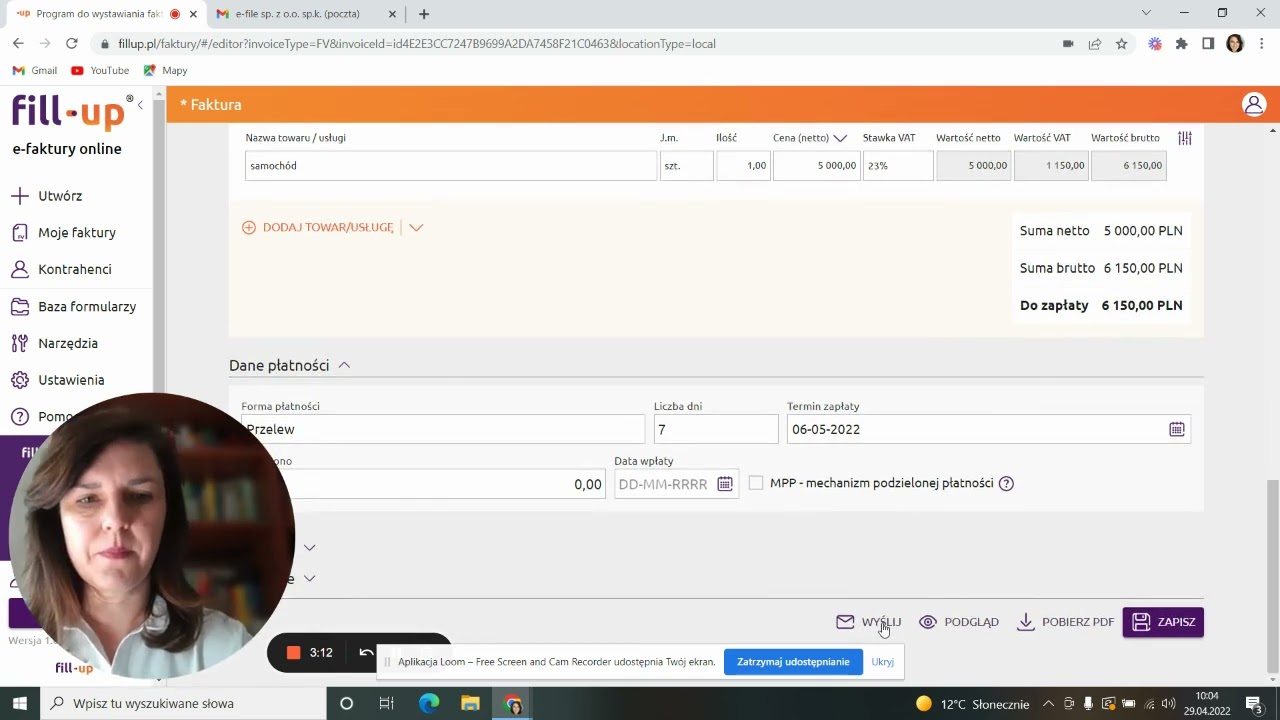 fillup e-faktury online - darmowe e-faktury bez ograniczeń!