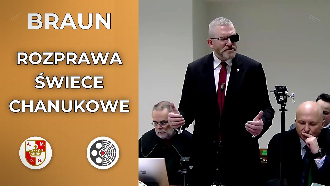 Grzegorz Braun: Oskarżenia i prawo do zadawania pytań [świece chanukowe]