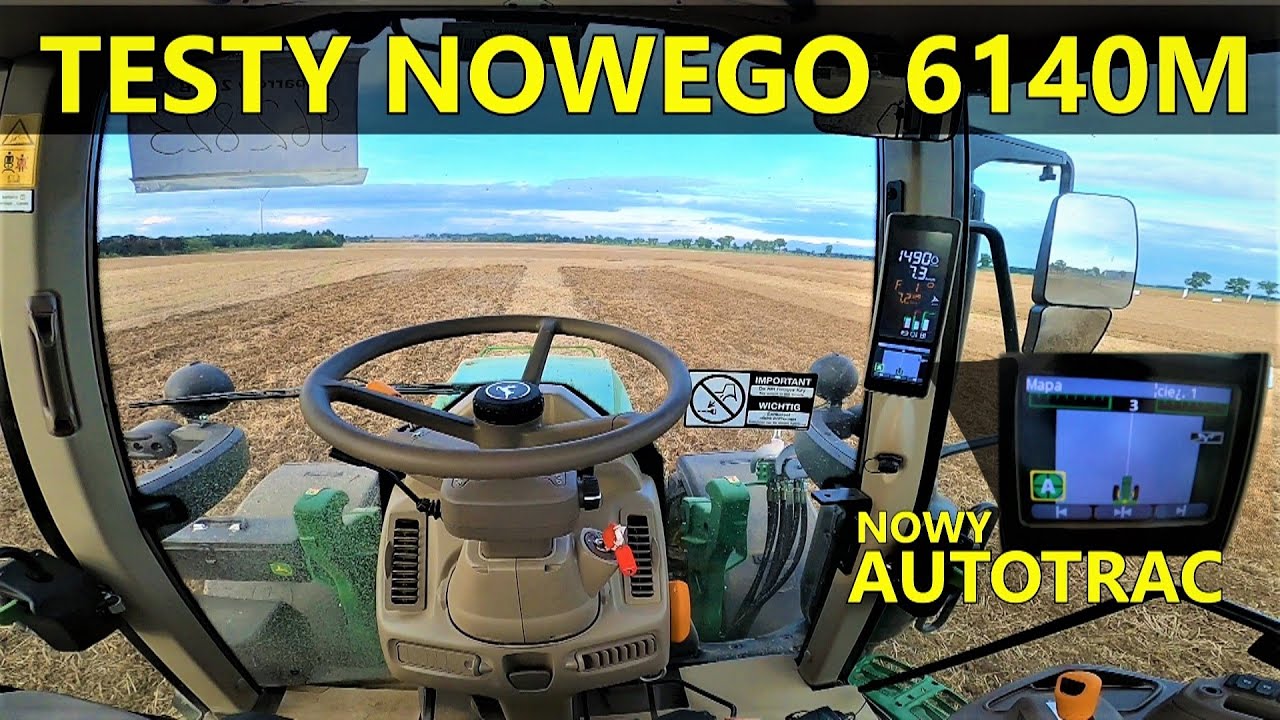 Testuję John Deere 6140M  z Nowym / Prostszym / Tańszym AutoTrac - Rolnik Pracuje !