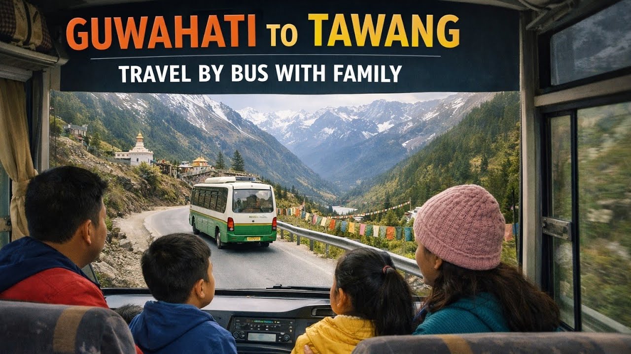 Travel Guide for Guwahati to Tawang Family Tour by Bus | May 2025|| Guwahati to Tawang Travel by bus