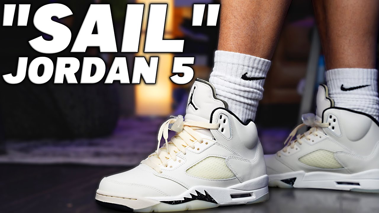 Обзор Air Jordan 5 SE Sail и On Foot