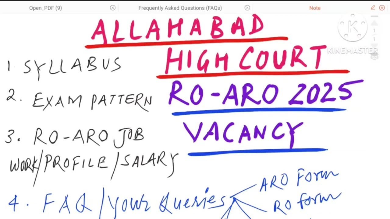 Allahabad High Court RO ARO 2025 syllabus /exam pattern /book list /job profile/All your queries 