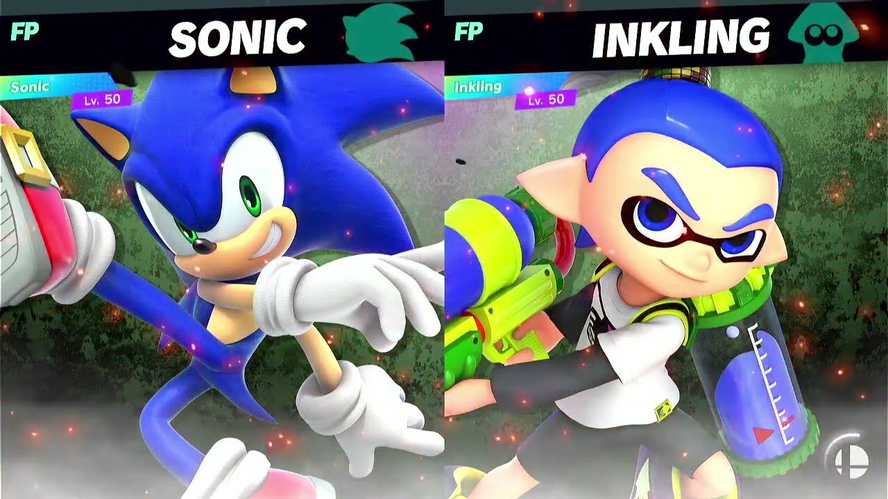 Super Smash Bros Ultimate Amiibo Fights Sonic vs the World EX vs Inkling