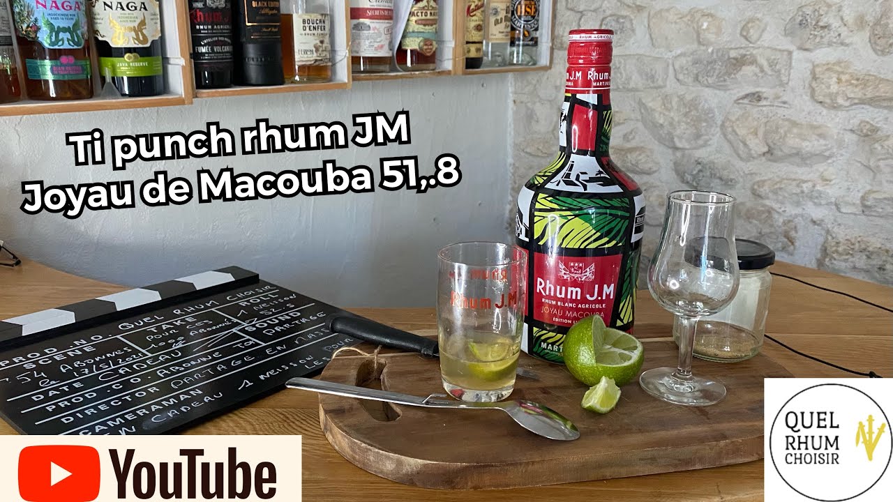 Rhum JM Joyau de Macouba 51,8% rhum blanc agricole vid&eacute;o d&eacute;gustation