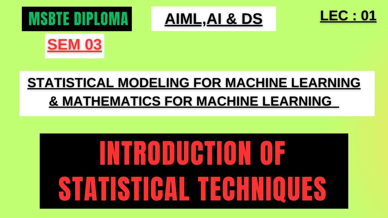 STATISTICAL TECHNIQUE/INTRODUCTION OF MEAN,MEDIAN & MODE/MSBTE DIPLOMA K-SCHEME.