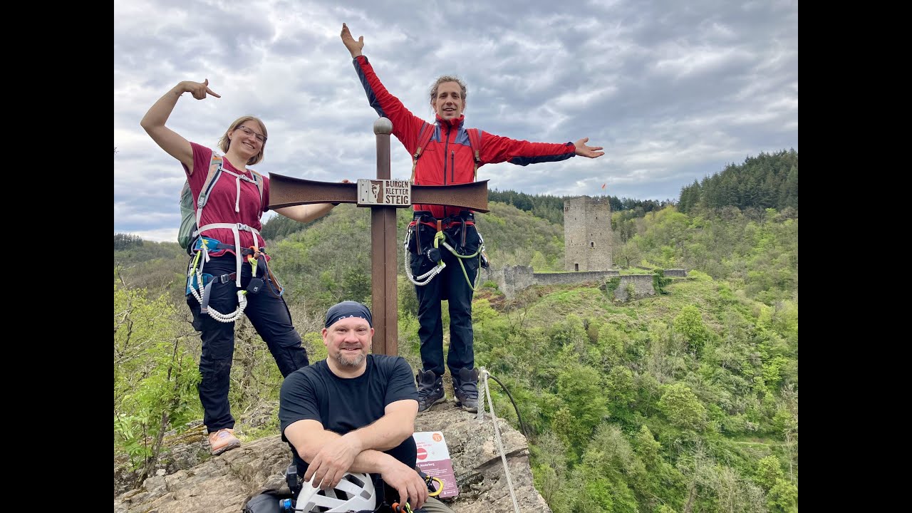 Burgenklettersteig Manderscheid Eifel als Anfänger zusammen mit @Zorft.