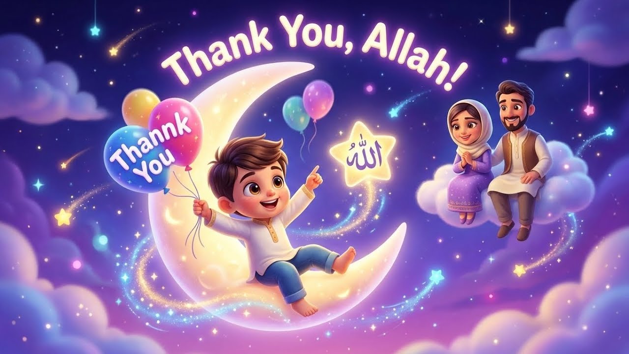 Alhamdulillah! Say Thank You Allah 😊 | Islamic Gratitude Song for Toddlers