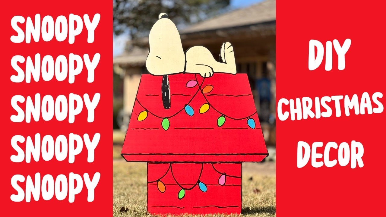 Snoopy Christmas Yard ART | Peanuts DIY Decorations 🎨 (4K) #christmas