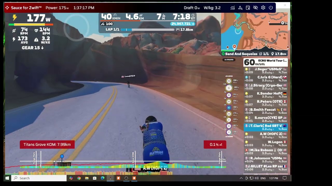 Zwift - Race: ECRO World Tour | Chasing d'Azur - Stage 1 (ITT) (E)