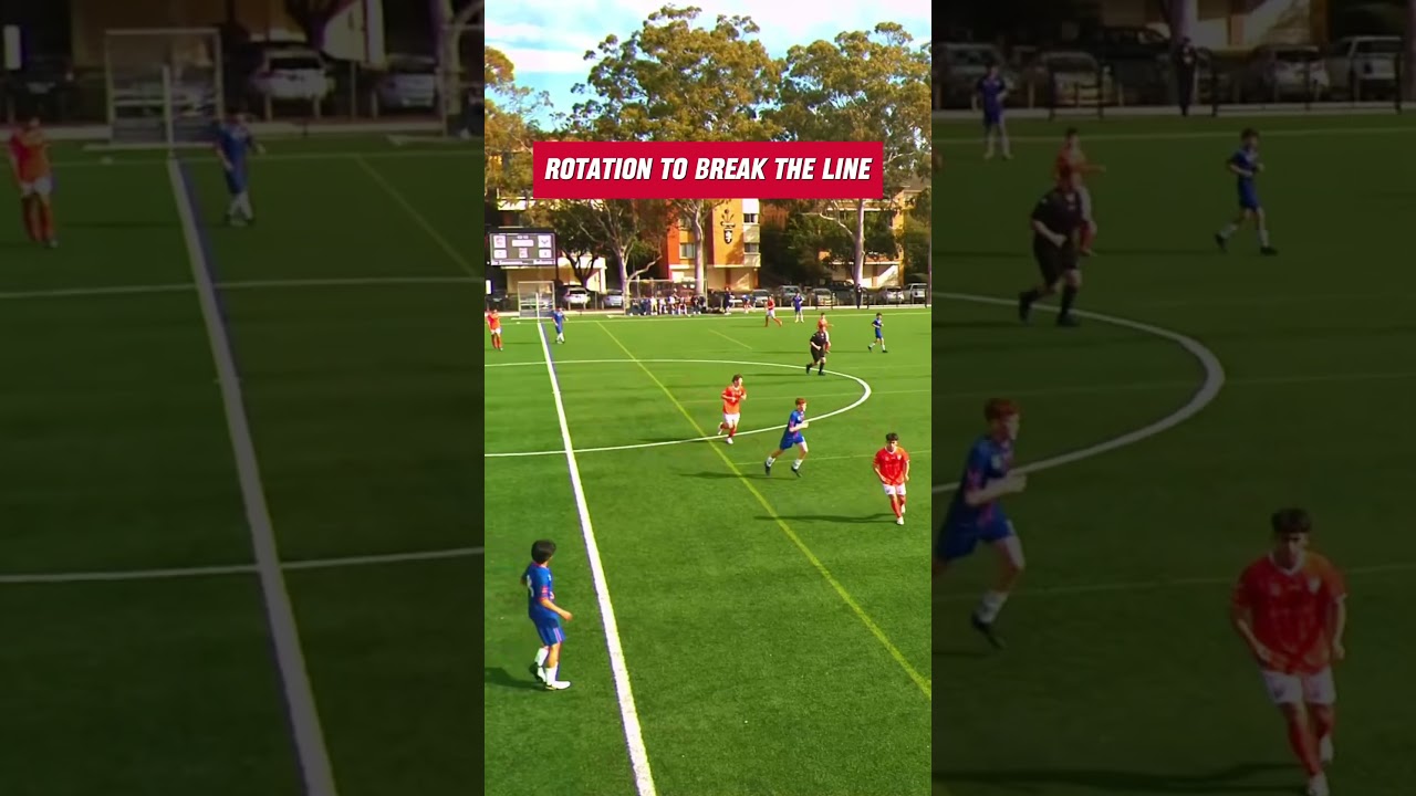 Wing back and attacking mid rotation to break the line ⚽️ #futbol #football #matchanalysis #goals