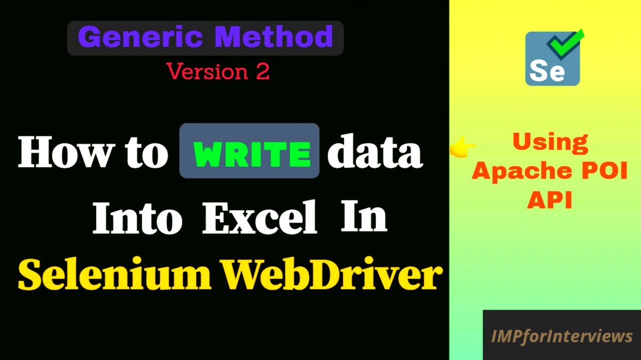 Как записать данные в файл Excel в Selenium с помощью Apache POI и Java | Универсальный метод вер...