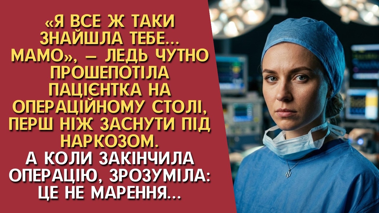 «Я все-таки знайшла тебе, мамо!» — почула хірург від пацієнтки під наркозом. А після операції...