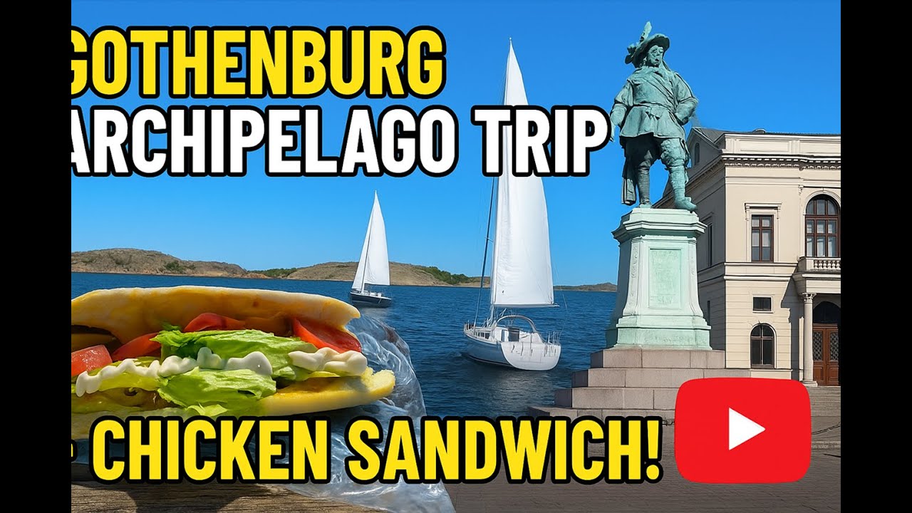 Prepare sandwich & Trip to Gothenburg’s Archipelagos: Styrsö, the boat 🚢, jet ski, ship ⚓, rock 🪨