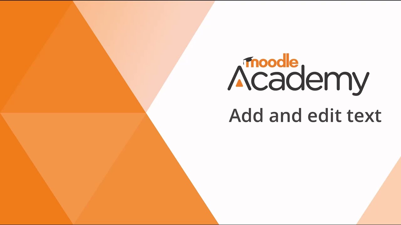 Add and edit text in Moodle (4.3 and 4.2)