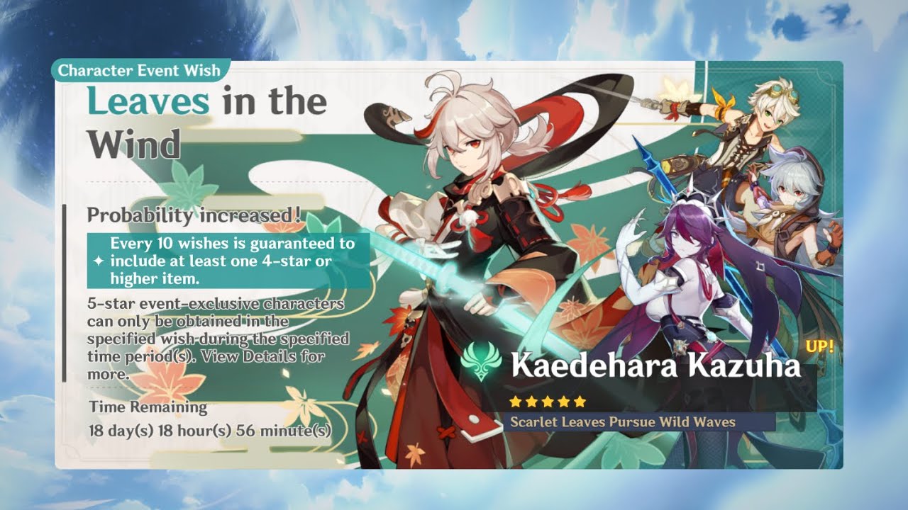 Pulling for Kazuha as F2P
