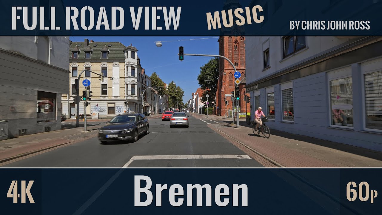 Bremen, Germany: Neustadt - Kornstraße, Friedrich-Ebert-Straße - 4K - Music Roads